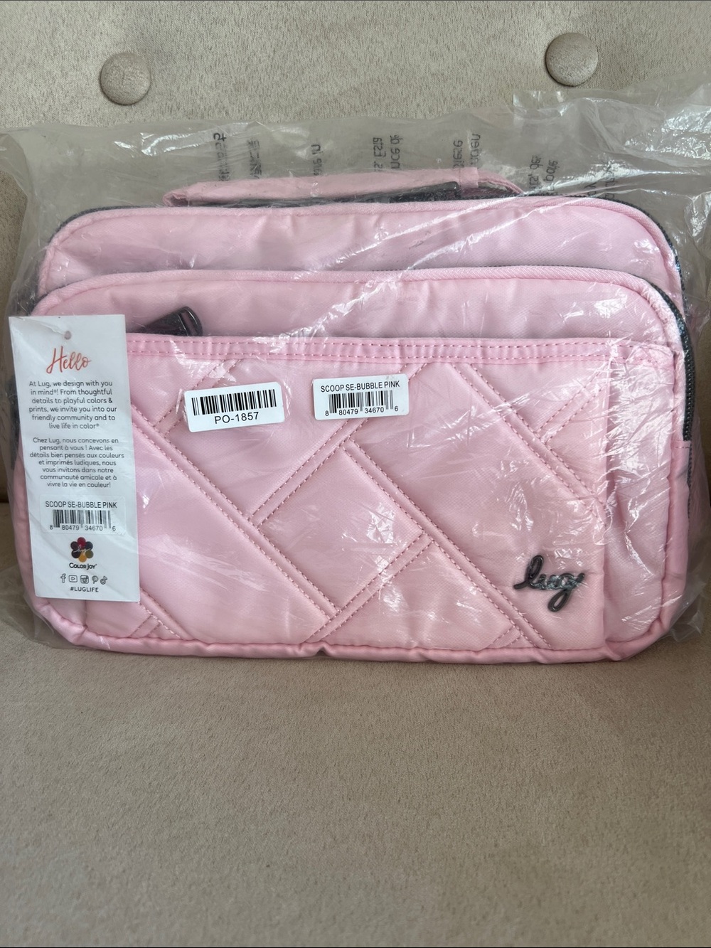 NWT Lug Scoop SE Crossbody Bag in Bubble Pink🫧